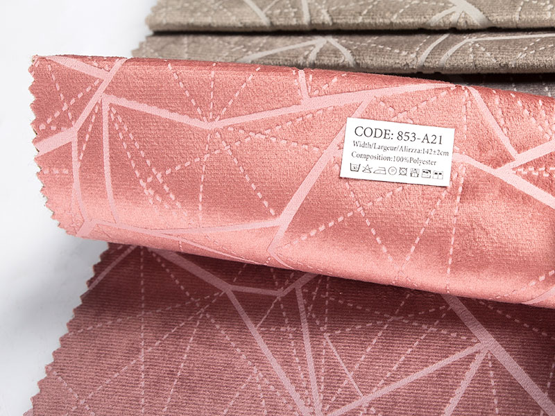 Fonal festett jacquard szövet bársonyos fólia bélyegzéssel