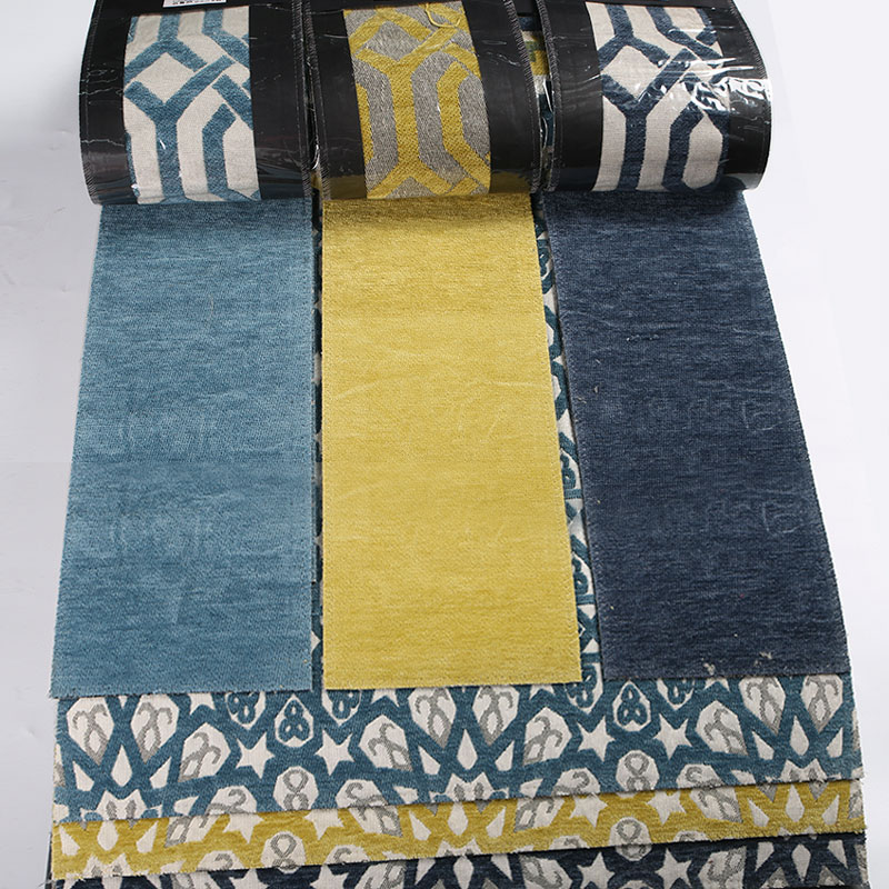 Chenille jacquard kárpit szövet